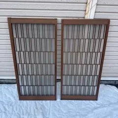 コバミさん用】昭和アンティーク建具 障子枠2枚蝶番接続 - メルカリ