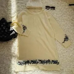 ソウルベリー　 刺繍　花柄　ワンピース　ゆったり　大きいサイズ　l