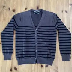 値下げnano UNIVERSE ブラウン ボーダー　カーディガン　サイズS