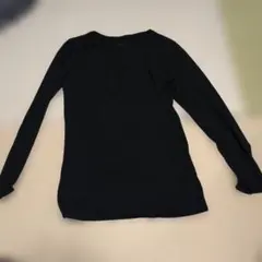 H214 ブラック　長袖シャツ 混紡 Mサイズ