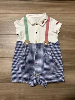 ミキハウス　ホットビスケッツ　ロンパース ベビー　80cm