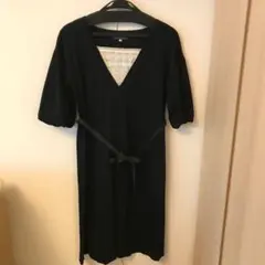 ADIEU TRISTESSE ワンピース 黒 レース きれいめ フォーマル