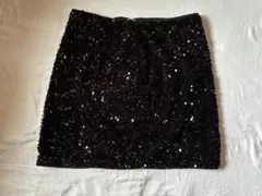 スパンコール ミニスカート ブラックのサムネイル