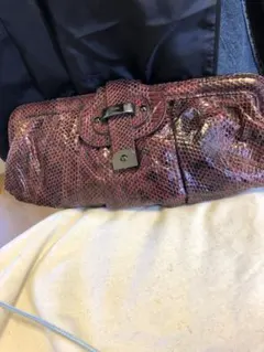 Rafe 赤 エナメルクラッチバッグ