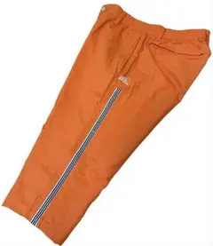 adidas 刺繍ロゴ サイドラインデザイン パンツ Lオレンジ