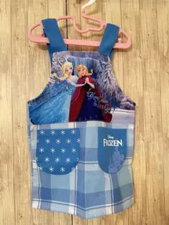 アナと雪の女王　エプロン　100〜110cm エルサ　ディズニー