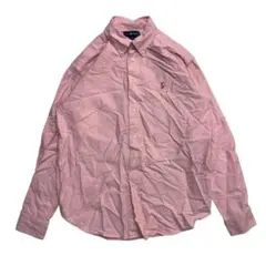 00s- ラルフローレン 長袖シャツ ピンク ボーイズ12 メンズXS 美品