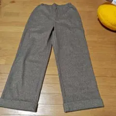 グレー カジュアルパンツ ゴムウエスト