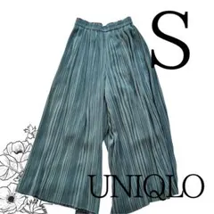 ユニクロ ティール プリーツ レイヤードパンツ S