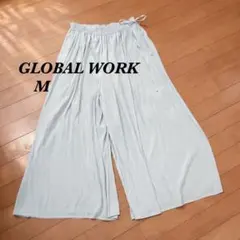 GLOBAL WORK リラックスワイドパンツ イージーパンツ さらさら素材