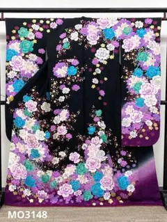 振袖 豪華 銀通し 刺繍 金彩 紋意匠 薔薇 身丈159cm パールトーン加工済 振袖 銀通し 刺繍 金彩 ラメ 薔薇 紋意匠 身丈174cm MO3185 - メルカリ
