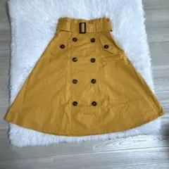 超美品✨CECIL McBEE マスタード フレアスカート✨Sサイズ