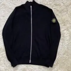 【上杉柊平・IO】STONE  ブラック ドライバーズニット 上杉柊平・IO】STONE ISLAND ブラック ドライバーズニット