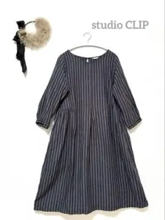 ✰ 月末まで限定値下げ studio CLIP リネンアソートタックワンピース