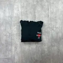 NIKE DRI-FIT ハーフジップ パーカー 黒 L 刺繍ロゴ フーディー