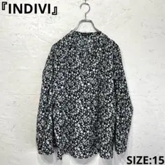 極美品 インディヴィ 洗える アシメ切り替えフラワーワンピース 2WAY