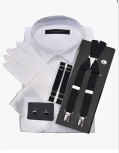 ウイングカラーシャツ　フォーマル小物6点セット