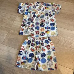 ベビー甚平 80cm 綿100% カラフル