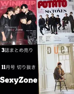SexyZone 11月号 3誌まとめ売り 切り抜き