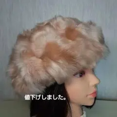 手作り、☆毛皮のベレー帽☆