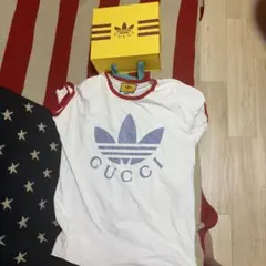 GUCCI adidas コラボ ポロシャツ M イタリア製 グッチ アディダス