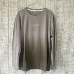 大きいサイズ 長袖Tシャツ グラデーション ゆったり ビッグシルエット