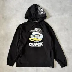 プリントパーカー ブラック キャラクター HIPHOP ストリート 古着のサムネイル