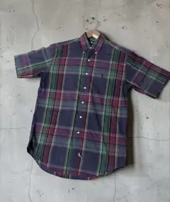 ラルフローレン マドラスチェックシャツ 半袖 S（L相当）