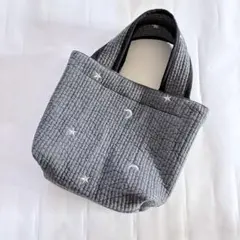ヌビバッグ　トートバッグ　ハンドメイド　グレーのサムネイル