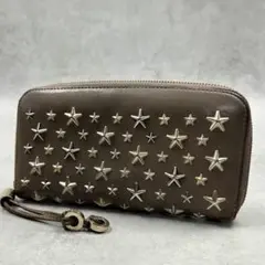 JIMMYCHOO スタッズ ラウンドファスナー 長財布 8226