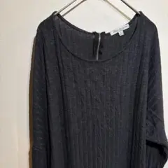 GREEN ENVELOPE 【L】長袖トップス チャコールグレー リブ