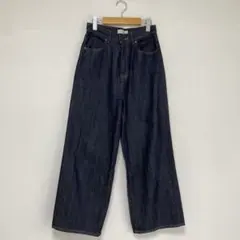 【LOWRYS FARM】ワイドデニムパンツ【M】コットン100% 綿　ジーパンのサムネイル