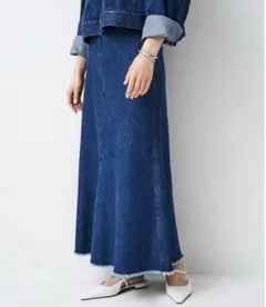 フリンジ ロングスカート