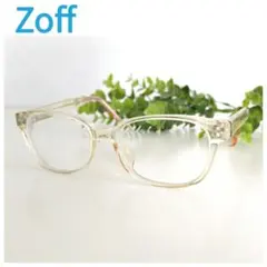 Zoff ゾフ 眼鏡 メガネ ウェリントン クリア イエロー  軽量 人気