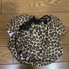 ミッキー　豹柄　ポーチ