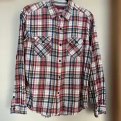 チェック柄 長袖ネルシャツ