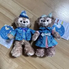 ディズニー　ダッフィー　ぬいぐるみバッジ　シェリーメイ　25周年