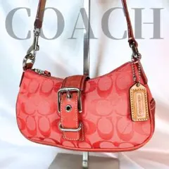 COACH アクセサリーポーチ ワンショルダー ソーホー シグネチャー レッド