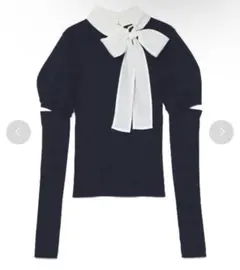 SNIDELボウタイアームウォーマーニットプルオーバー