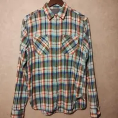 S/美品/Gap/ネルシャツ/コットン/長袖チェックシャツ