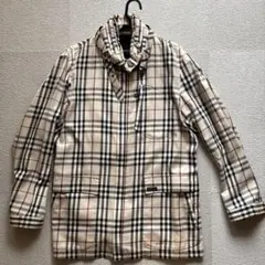 BURBERRY BLACK LABEL ノバチェックジップアップジャケットＬ