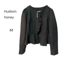Hudson honey ノーカラージャケット ツイード　ラメ　パール　Mのサムネイル