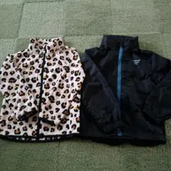 美品★H＆M　レオパード　フリースジャケットとウインドブレーカー110cm