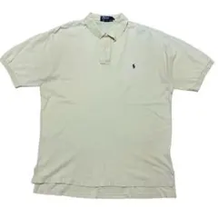 ポロラルフローレン 半袖ポロシャツ 無地 イエロー ポニー刺繍 夏物古着h72