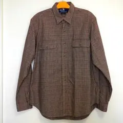 ネルシャツ ブラウン