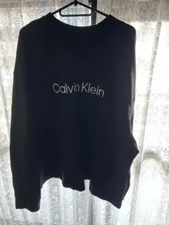 カルバンクライン 黒 ブラック L 古着 スウェッ　40HM230 即日発送