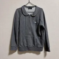 ポンポネット 130cm グレー 丸襟パーカー ジャケット