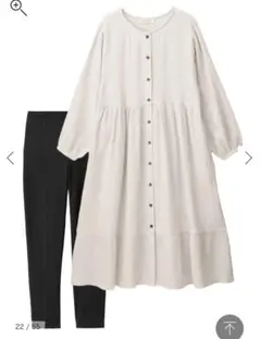 エンジェリーベ　ぷくぷくダブルガーゼ　裾ティアード3WAYワンピース　ホワイト