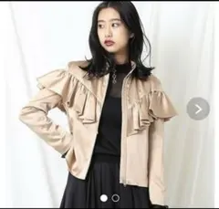 【再値下げ！】Ray BEAMS レイビームス　RBS サテン フリル ブルゾンのサムネイル