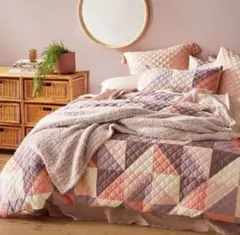 アデアーズ。パッチワーク 掛け布団カバー枕カバー。ウニコunico北欧系 org.jpg